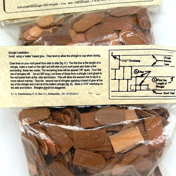 Craft cedar wood shakes, dollhouse - Picture 4 of 4